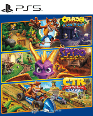 7 JUEGOS EN 1 Crash Bandicoot N Sane Trilogy + Spyro Reignited Trilogy + Crash Team Racing Nitro Fueled PS5
