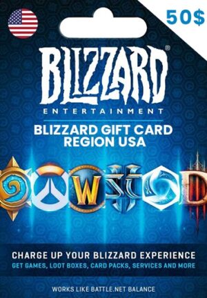BATTLE NET GIFT CARD 50$ BLIZZARD USA
