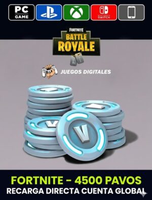 Fortnite: 4500 Pavos V-Bucks GLOBAL