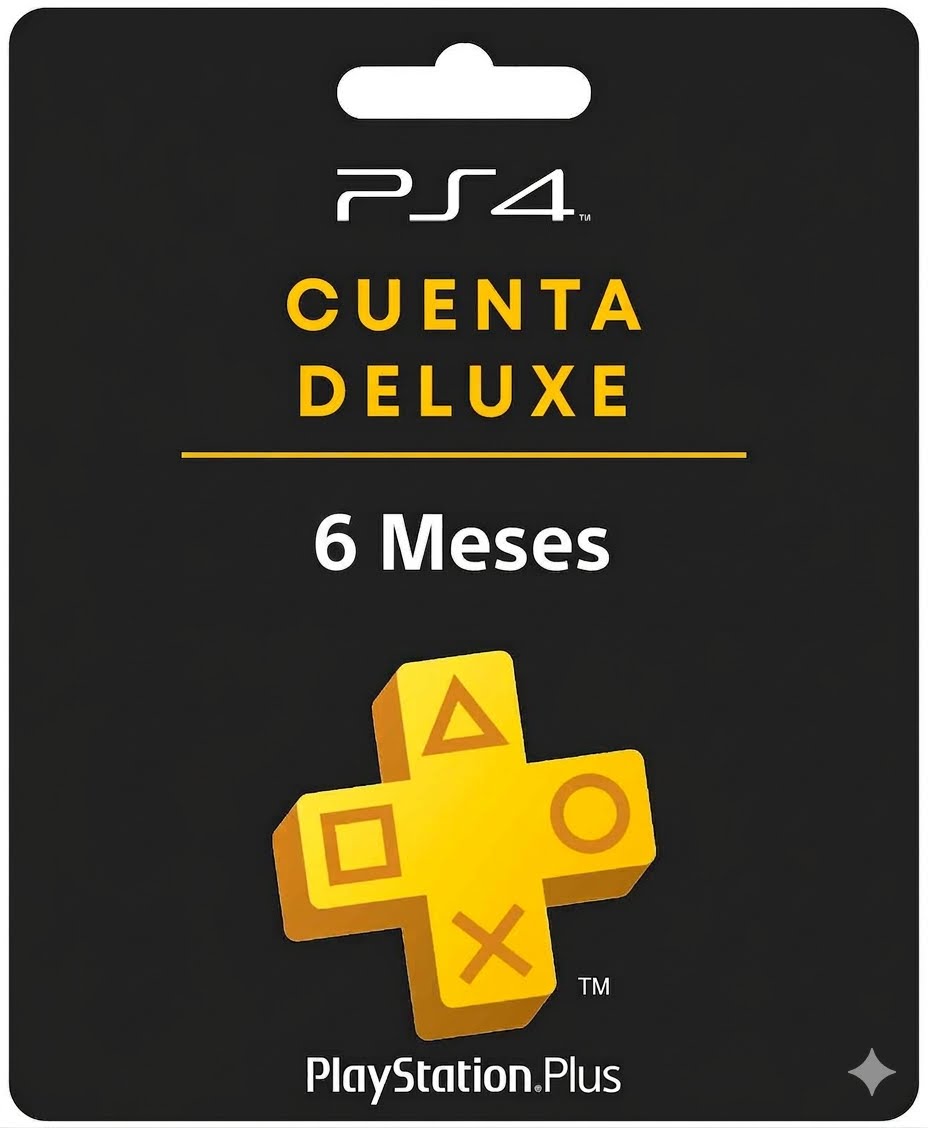 PSN PLUS DELUXE 6 MESES CUENTA PRINCIPAL PS4 PSN PLUS DELUXE 6 MESES CUENTA PRINCIPAL PS4